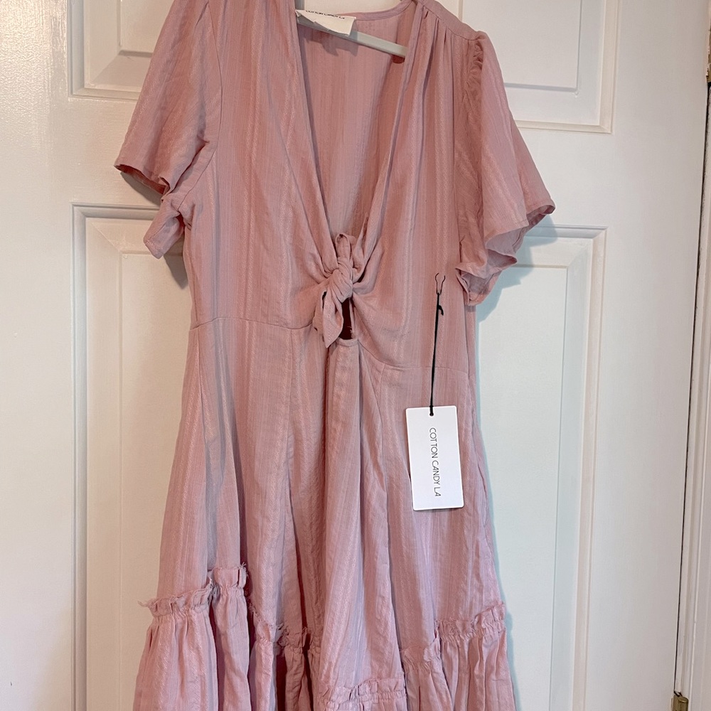 Pink mini dress